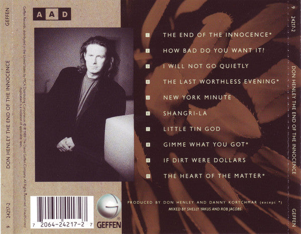 Don Henley : The End Of The Innocence (CD, Album)