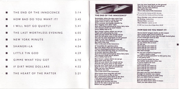 Don Henley : The End Of The Innocence (CD, Album)