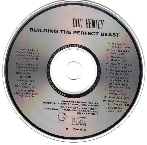 Don Henley : Building The Perfect Beast (CD, Album, Club, RE)