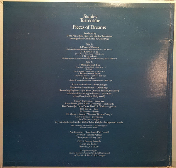 Stanley Turrentine : Pieces Of Dreams (LP, Album, Promo, Gat)