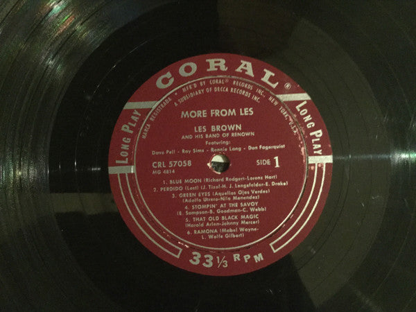 Les Brown And His Band Of Renown : More From Les (LP, Album, Mono)