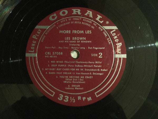 Les Brown And His Band Of Renown : More From Les (LP, Album, Mono)