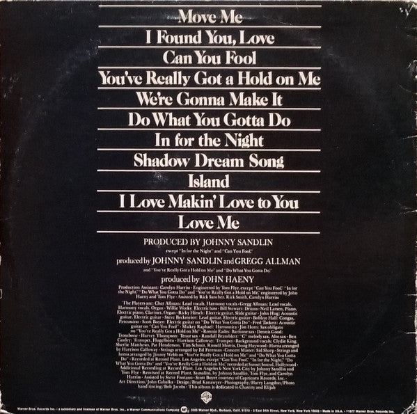 Allman And Woman : Two The Hard Way (LP, Album, Los)