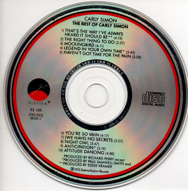 Carly Simon : The Best Of Carly Simon (CD, Comp, RE, All)