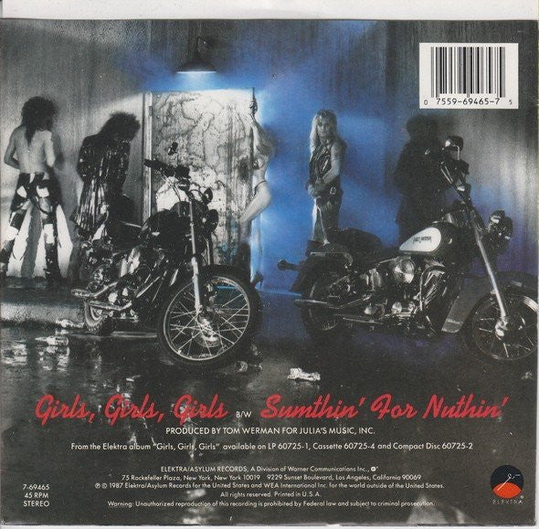 Mötley Crüe : Girls Girls Girls (7", Single, Spe)