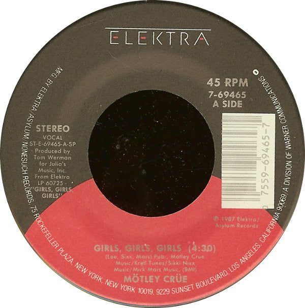 Mötley Crüe : Girls Girls Girls (7", Single, Spe)