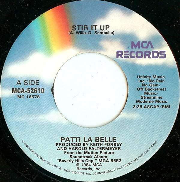 Patti LaBelle / Harold Faltermeyer : Stir It Up / The Discovery (7", Single, Glo)