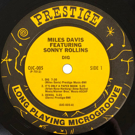 Miles Davis Featuring Sonny Rollins : Dig (LP, Comp, Mono, RE)