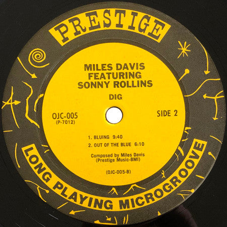 Miles Davis Featuring Sonny Rollins : Dig (LP, Comp, Mono, RE)