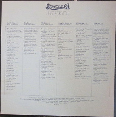 Sweetwater : Just For You (LP, Album)