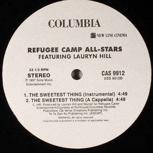 Refugee Camp All Stars Featuring Lauryn Hill : The Sweetest Thing (12")
