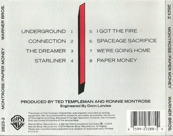 Montrose (2) : Paper Money (CD, Album, RE)
