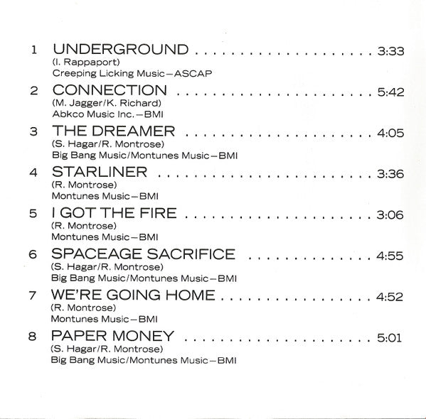 Montrose (2) : Paper Money (CD, Album, RE)