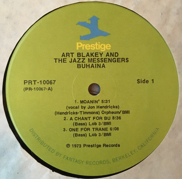 Art Blakey & The Jazz Messengers : Buhaina (LP, Album, Ind)