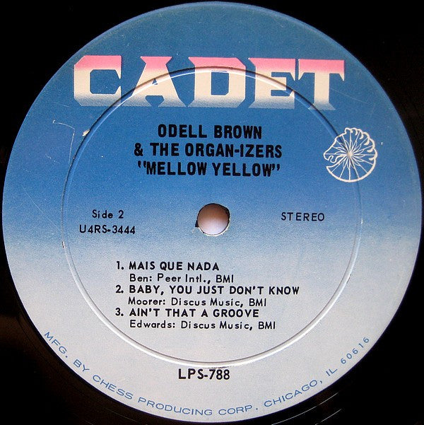 Odell Brown & The Organ-izers : Mellow Yellow (LP, Album)