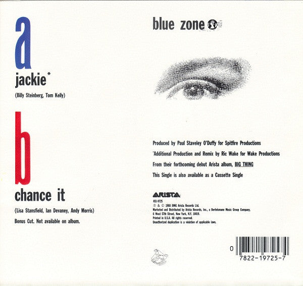 Blue Zone U.K.* : Jackie (7", Single)