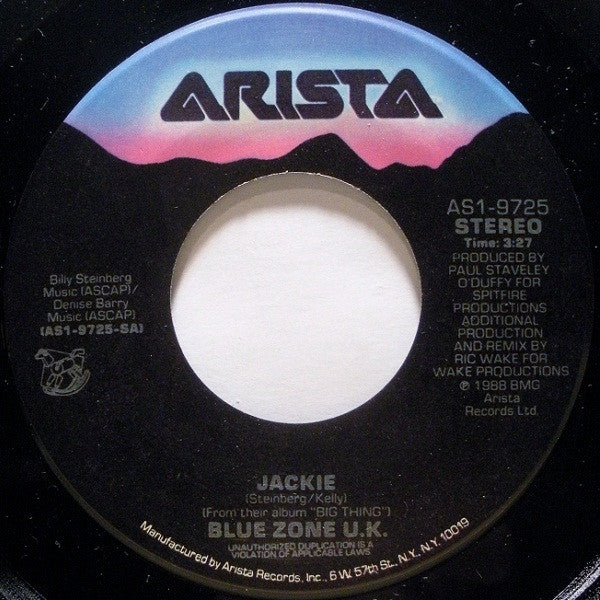 Blue Zone U.K.* : Jackie (7", Single)
