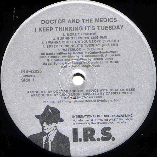 Doctor & The Medics : I Keep Thinking It's Tuesday (LP, Album)