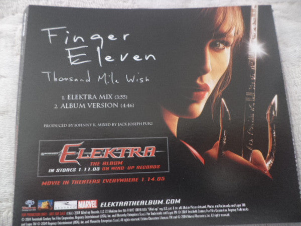 Finger Eleven : Thousand Mile Wish (CD, Single, Promo)