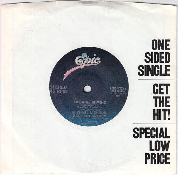 Michael Jackson / Paul McCartney : The Girl Is Mine (7", S/Sided, Styrene, Ter)