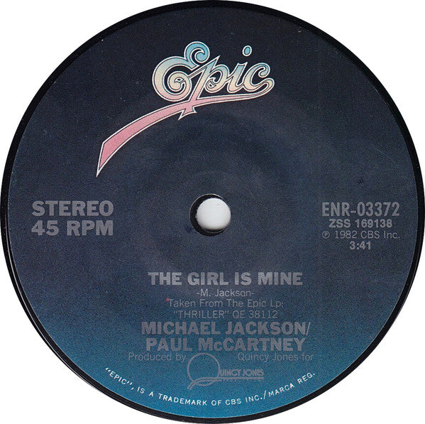 Michael Jackson / Paul McCartney : The Girl Is Mine (7", S/Sided, Styrene, Ter)