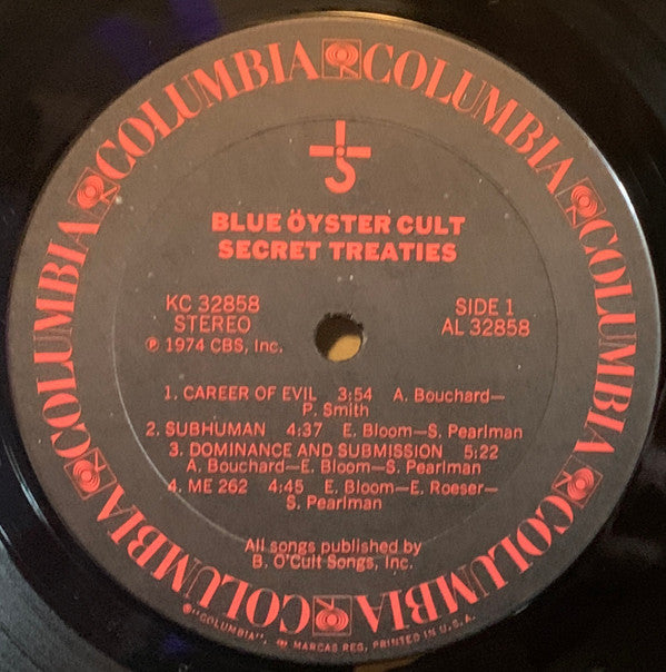 Blue Öyster Cult : Secret Treaties (LP, Album, Tex)