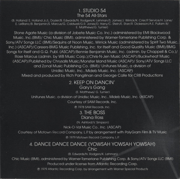 Various : 54 (Music From The Miramax Motion Picture - Volume 1) (CD, Comp)