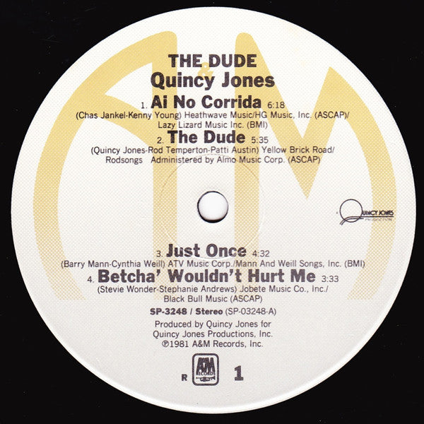 Quincy Jones : The Dude (LP, Album, "R")