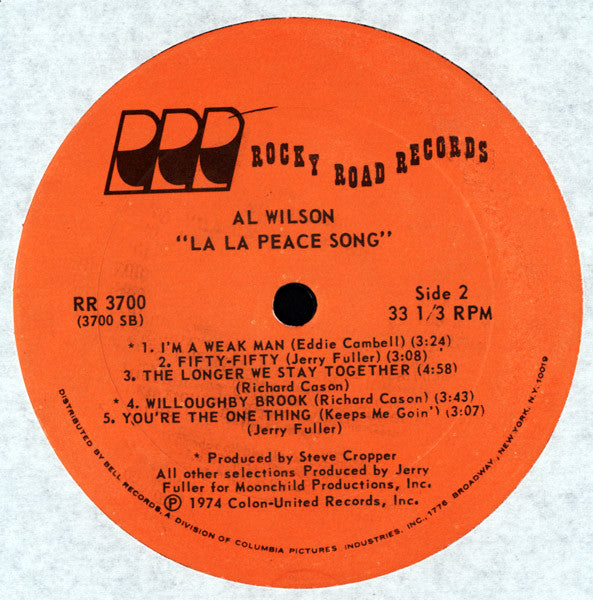 Al Wilson : La La Peace Song (LP, Album, PRC)