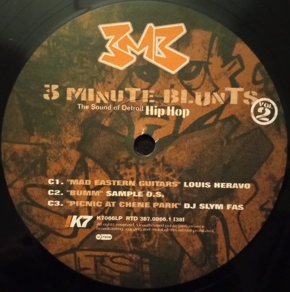 Various : 3 Minute Blunts Vol. 2 - The Sound Of Detroit Hip-Hop (2xLP, Comp)