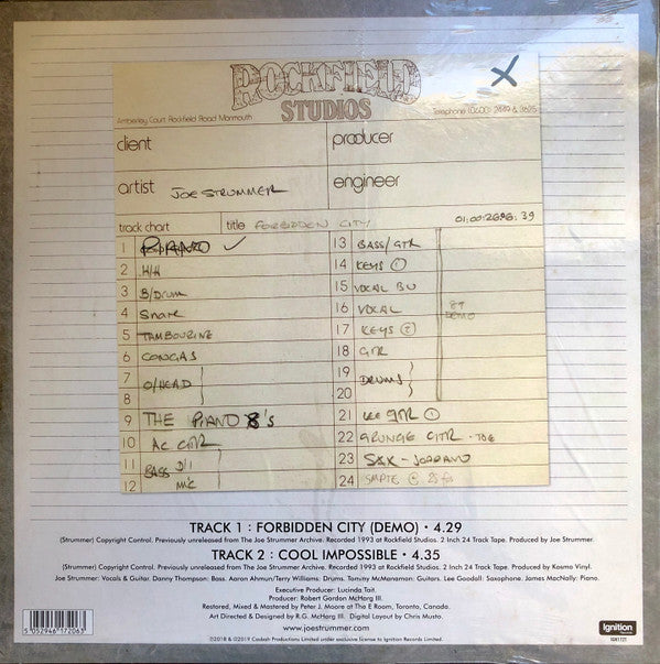 Joe Strummer : Forbidden City (Demo) / 	Cool Impossible (12", RSD, Single, Ltd)