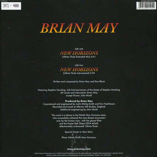 Brian May : New Horizons (12", RSD, Single, Num)