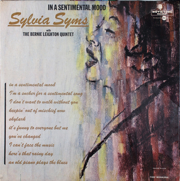 Sylvia Syms : In A Sentimental Mood (LP, Mono)