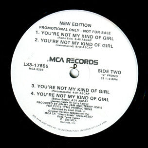 New Edition : You're Not My Kind Of A Girl (12", Promo)