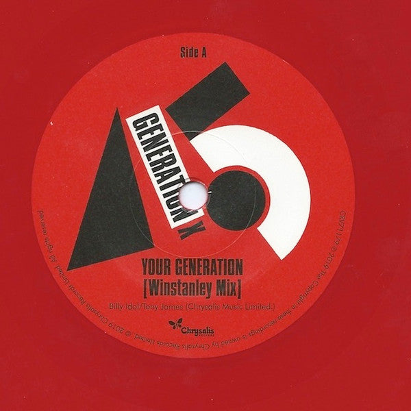 Generation X (4) : Your Generation (Winstanley Mix) (7", RSD, Single, Red)