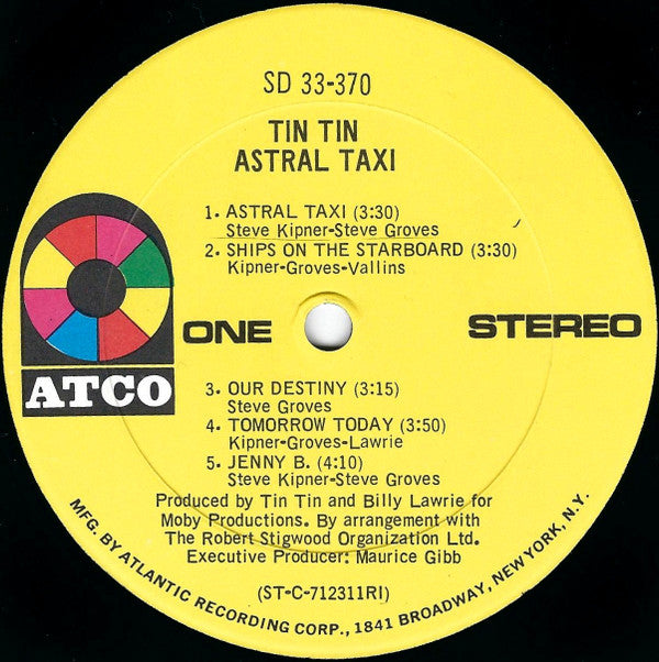 Tin Tin (5) : Astral Taxi (LP, Album, RI )