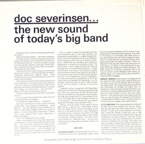 Doc Severinsen : The New Sound Of Today's Big Band (LP, Album, Gat)