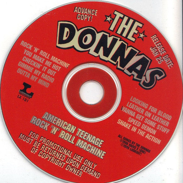 The Donnas : American Teenage Rock 'N' Roll Machine (CD, Album, Promo)