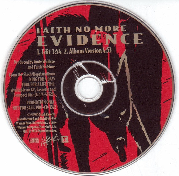 Faith No More : Evidence (CD, Promo)