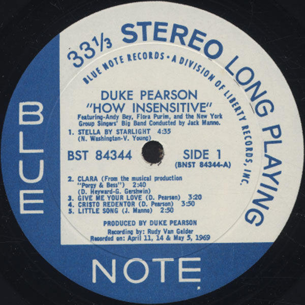 Duke Pearson : How Insensitive (LP, Album)