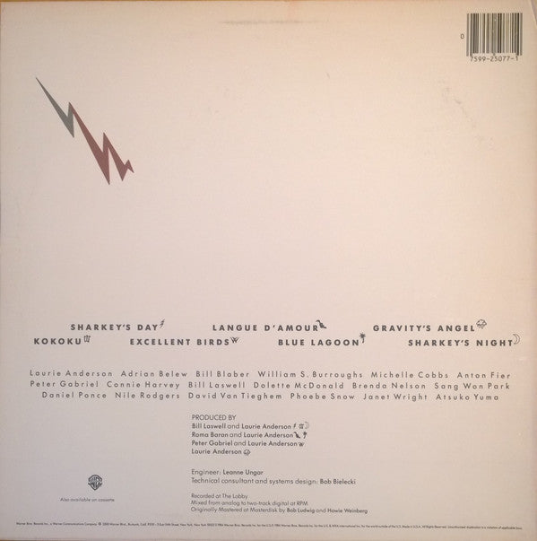 Laurie Anderson : Mister Heartbreak (LP, Album)