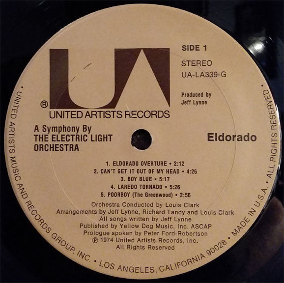 Electric Light Orchestra : Eldorado - A Symphony By The Electric Light Orchestra (LP, Album, RE, Ter)