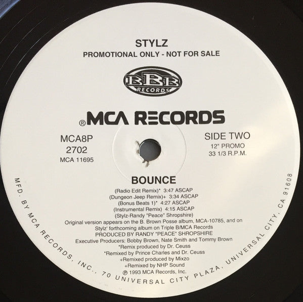 Stylz : Bounce (12", Promo)