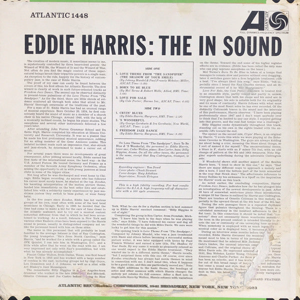 Eddie Harris : The In Sound (LP, Album, Mono, Mon)