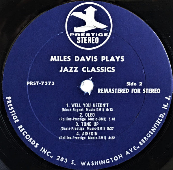 Miles Davis : Miles Plays Jazz Classics (LP, Album, Comp, RE, RM)