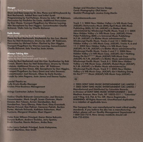 Burt Bacharach : At This Time (CD, Album, Copy Prot.)
