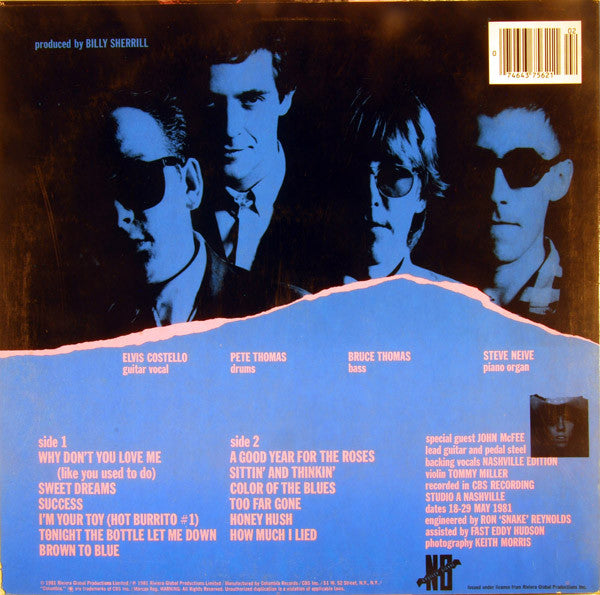 Elvis Costello & The Attractions : Almost Blue (LP, Album)
