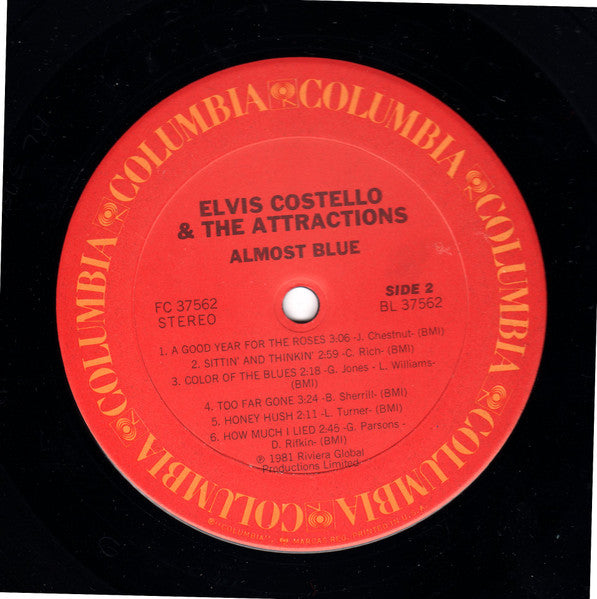 Elvis Costello & The Attractions : Almost Blue (LP, Album)