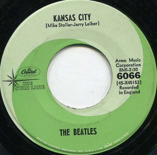 The Beatles : Kansas City / Boys (7", Single, Gre)