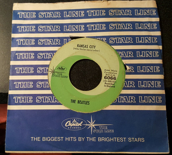 The Beatles : Kansas City / Boys (7", Single, Gre)